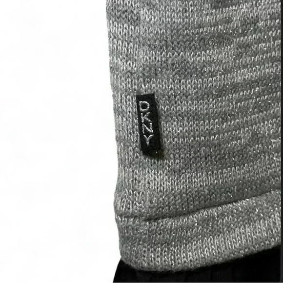 DKNY - Silver/Black Dress - sweater top/pleated bottom-Girl’s size 6 - Picture 4 of 6